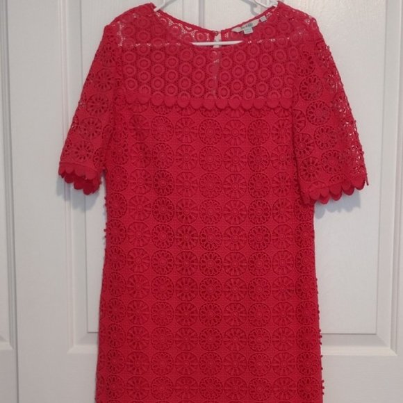 Boden Eyelet Scallop Crochet Lace Dress - Picture 1 of 11